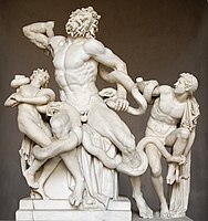 Groupe du Laocoon en marbre du musée du Vatican.