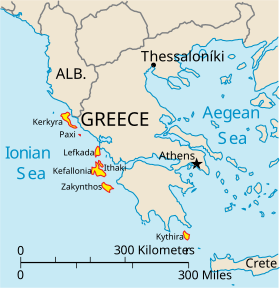 Localização de Condado palatino de Cefalônia e Zacinto