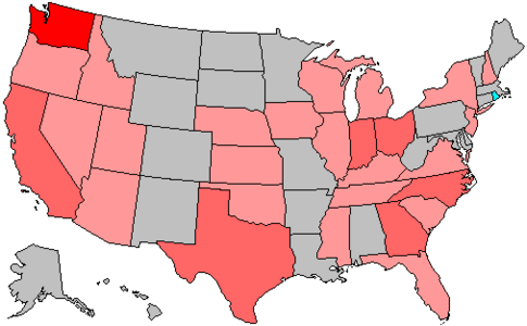 Net changes to U.S. House seats after the 1994 elections