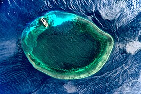 Vue satellite des îles Pratas.