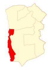 Location in the Tarapacá Region