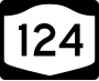 New York State Route 124 marker