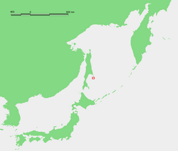 Location of Tyuleny Island in the Sea of Okhotsk.