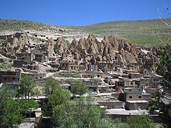 A view of Kandovan's rock houses