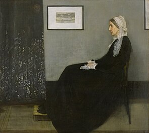 Aranjament în gri și negru numărul unu, 1871, de James McNeil Whistler mai cunoscut sub numele de Mama lui Whistler.