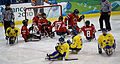 Canada contre Suède en hockey sur luge aux Jeux de 2010.