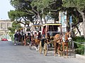 Päerdskutschen am Zentrum vu Valletta