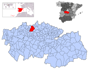 Poziția localității Nombela