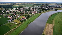 Letecký pohled na Nünchritz