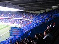 Stade Français rugby union fans at the Parc des Princes