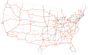 Autoroutes Inter-États primaires dans les 48 états contigus