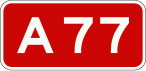 A77 motorway shield}}