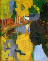 Paul Sérusier, Le Talisman, l'Aven au Bois d'Amour, 1888, huile sur bois (27 × 21,5 cm), musée d'Orsay, Paris, France.