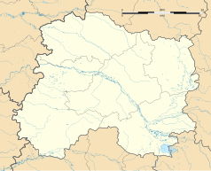 Mapa konturowa Marny, po prawej nieco na dole znajduje się punkt z opisem „Vroil”