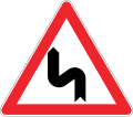 Double curve, first to the left