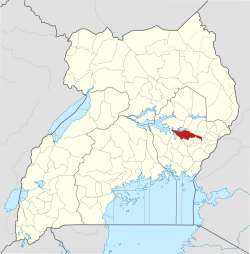 District location in Uganda