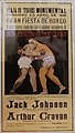 Affiche du combat entre Jack Johnson et Arthur Cravan en 1916.