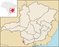 Localização de Jacutinga em Minas Gerais