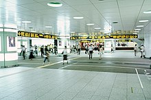 West underground exit of Shinjuku station, where the concerts started