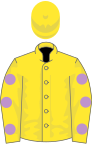 Yellow, Mauve spots on sleeves