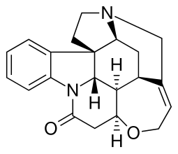 Structuurformule van strychnine