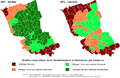 Situation linguistique dans l'arrondissement de Dunkerque, en 1874 et 1972.