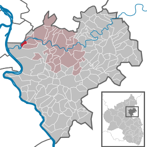 Poziția ortsgemeinde Miellen pe harta districtului Rhein-Lahn-Kreis