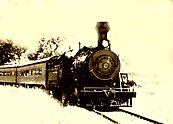 Steam locomotive pictured in Chile, 1904.