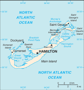 carte : Géographie des Bermudes