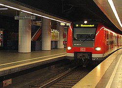 S-Bahn train at Marienplatz