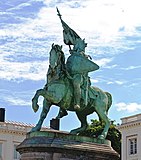 Eugène Simonis (1848): Equestrian statue of Godfrey of Bouillon, Place Royale/Koningsplein, Brussels.