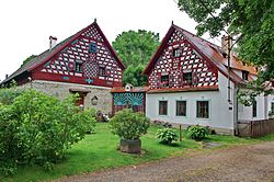 Folk architecture houses in Doubrava