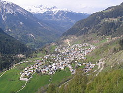 Skyline of Champagny-en-Vanoise