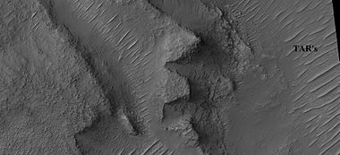 Layers in depression in crater, as seen by HiRISE under HiWish program