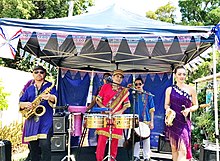 Azadoota performing at a neighbourhood in Sydney, 2018