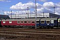 Halbspeisewagen der Deutschen Bundesbahn, die getrennte Lackierung für den Speisebereich einerseits und den Erste-Klasse-Bereich andererseits brachte dieser Bauart den Spitznamen Kakadu ein