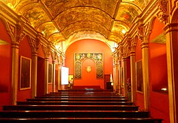 The 18th-century paintings in the ceiling of the chapel