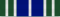 Width-44 ribbon with two width-9 ultramarine blue stripes surrounded by two pairs of two width-4 green stripes; all these stripes are separated by width-2 white borders