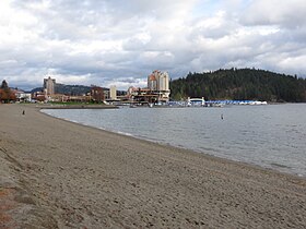 Coeur d'Alene vista a partir do City Park, 2018