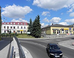 Cruzamento principal no centro de Hrubieszów