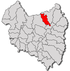 Location in Covasna County