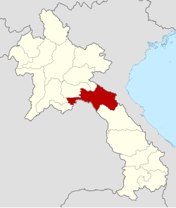 Map showing location of Bolikhamsai Province in Laos