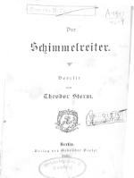 Theodor Storm: Der Schimmelreiter (Novelle)