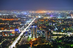 Panorama da cidade a noite