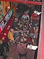 Muzikinė sesija muzikiniame bare Mulligans Irish Music Bar Amsterdame (Nyderlandai)