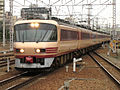 A 485 series train with panoramic cab car (KuRo 481-2000) on a Raichō service in December 2006