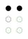 ⠉ (braille pattern dots-14)