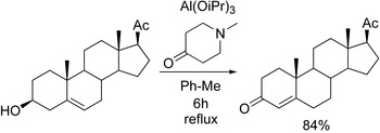 Oppenauer oxidation of a steroid derivative.[15]