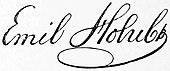 signature d'Emil Holub