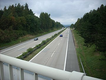 L'autoroute D1 à Měšín.